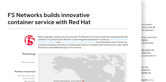 F5 Networks builds innovative container service with Red Hat